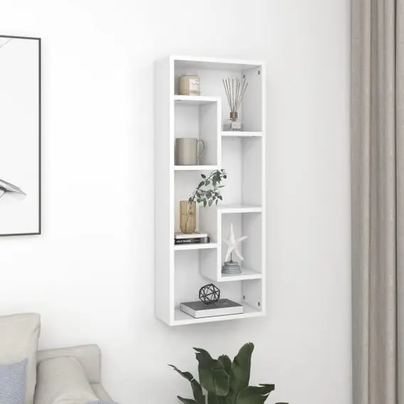 Półka ścienna, biała, 36x16x90 cm, płyta wiórowa Lumarko! - Hurtownia wielobranżowa Lumarko Oferta